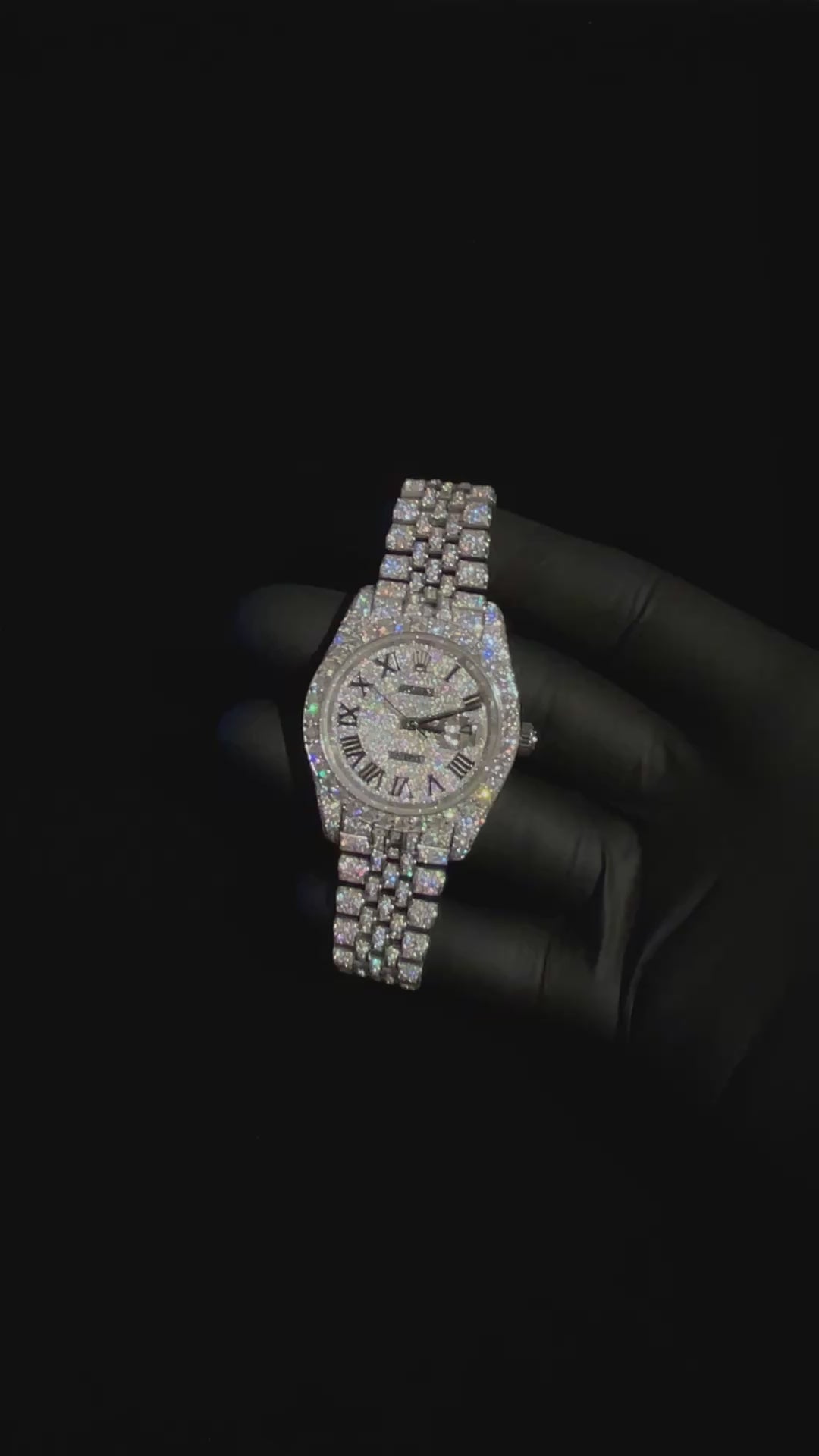 VVS CUSTOM DIAMOND WATCH 1.1CT