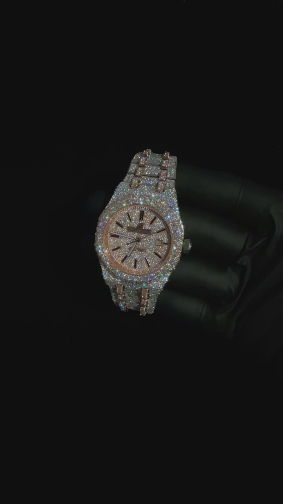 VVS CUSTOM DIAMOND WATCH 1.1CT