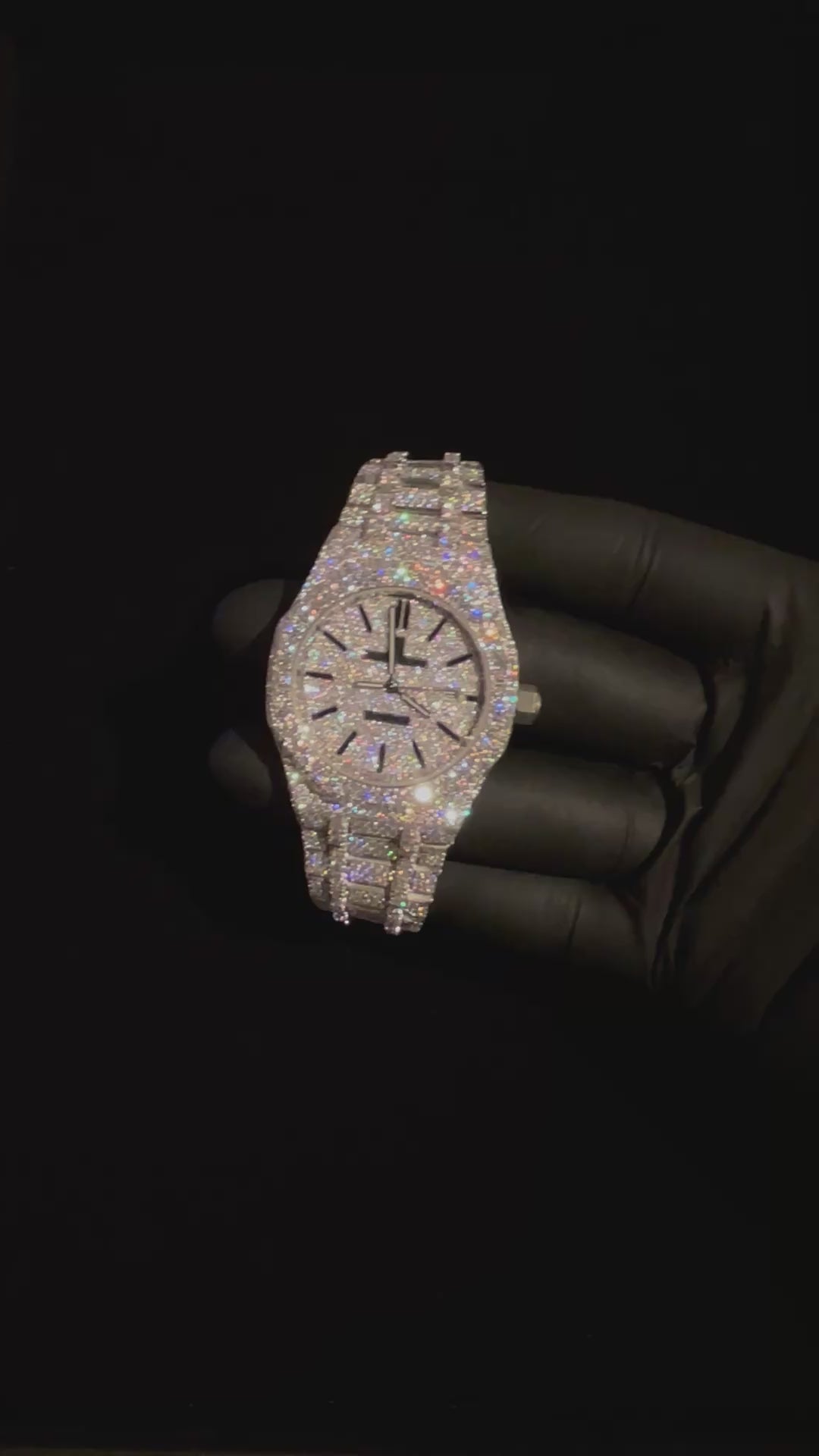 VVS CUSTOM DIAMOND WATCH 1.1CT