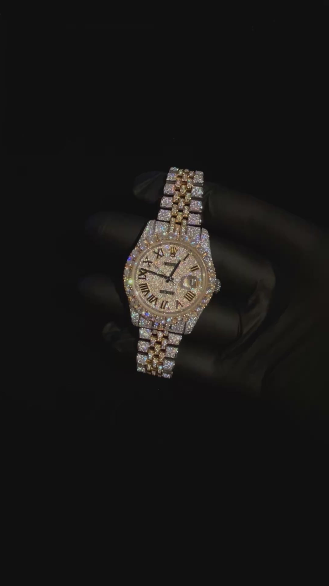 VVS CUSTOM DIAMOND WATCH 1.1CT
