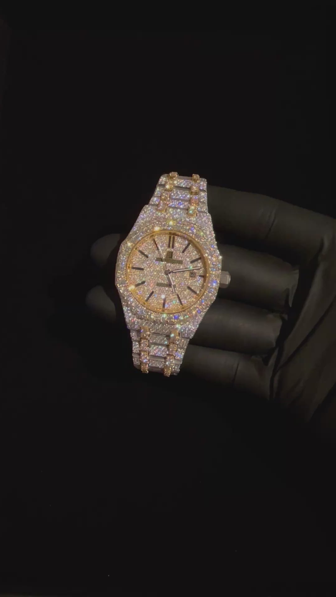 VVS CUSTOM DIAMOND WATCH 1.1CT